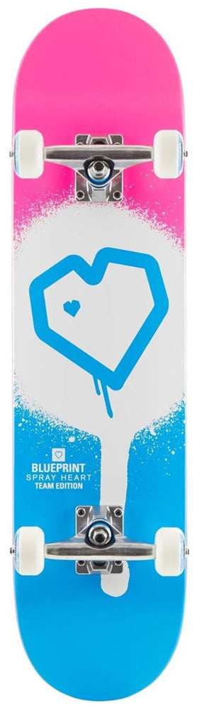 Komplettboard Blueprint Spray Heart Blue/Pink