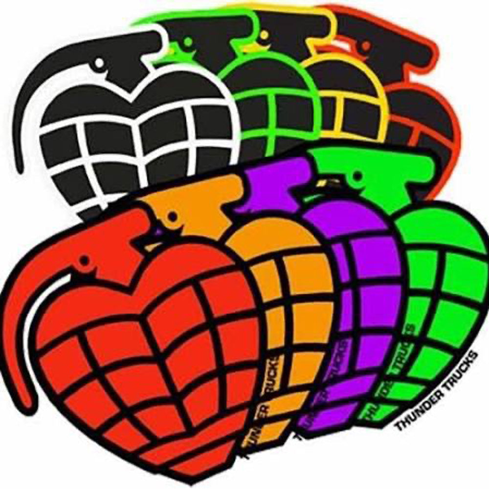 Sticker Thunder Grenade Di-Cut Small Assorted