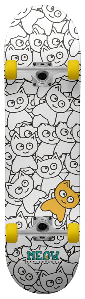 Komplettboard Meow Sticker Pile White