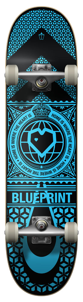 Komplettboard Blueprint Home Heart Black/Blue