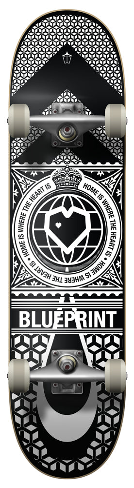 Komplettboard Blueprint Home Heart Black/White
