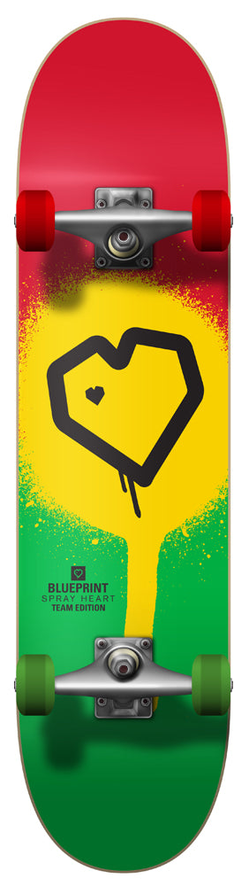 Komplettboard Blueprint Spray Heart Rasta