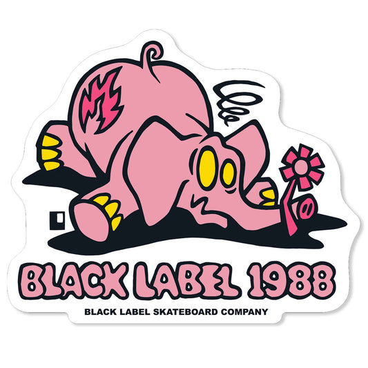 Sticker Black-Label Pink Elephant  Small
